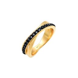 Elli Elli Ring Wickelring Zart Kristalle 925 Silber Ringe Damen