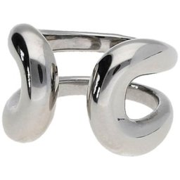 Jacques Charrel Ring topmodern mit offener Ringschiene, Edelstahl Ringe Silber Damen