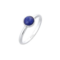 Elli PREMIUM Elli PREMIUM Ring Lapis Lazuli Edelstein Solitär 925 Silber Ringe Damen