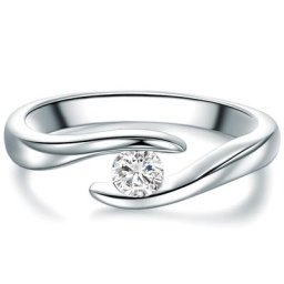 Trilani Ohrstecker Sterling Silber Zirkonia in Silber Ringe Damen