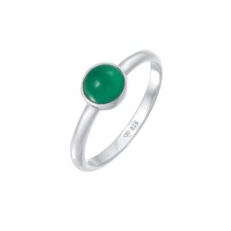 Elli PREMIUM Elli PREMIUM Ring Achat Edelstein Solitär 925 Silber rhodiniert Ringe Damen