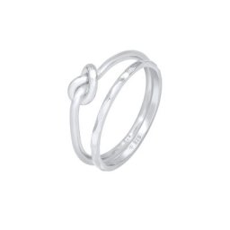 Elli Elli Ring Knoten Verknotet Trend Basic 2er Set 925 Silber Ringe Damen
