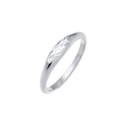 Elli Elli Ring Siegelring Oval Pinky Ring Gehämmert 925 Silber Ringe Damen