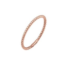 Elli PREMIUM Elli PREMIUM Ring Twisted Gedreht Basic Minimal Look 750 Roségold Ringe Damen