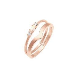 Elli Elli Ring Set Marquise Opal Zirkonia Dreieck 925 Silber Ringe Damen