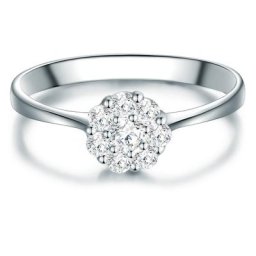 Trilani Ring Sterling Silber Zirkonia in Silber Ringe Damen