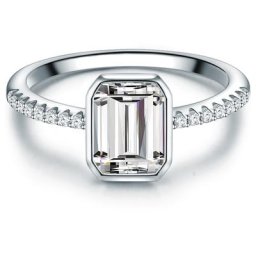 Trilani Ring Sterling Silber Zirkonia in Silber Ringe Damen