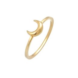 Elli Elli Ring Halbmond Mond Astro Basic 925 Silber Ringe Damen