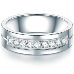 Trilani Ring Edelstahl Zirkonia in Silber Ringe Damen