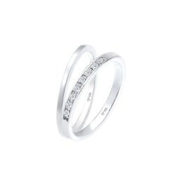 Elli DIAMONDS Elli DIAMONDS Ring Basic Memoire Diamant (0.04 ct) 2er Set 925 Silber Ringe Damen