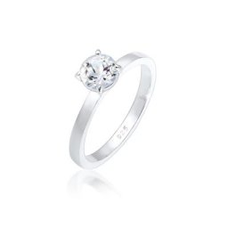 Elli PREMIUM Elli PREMIUM Ring Verlobung Solitär Topas Edelstein 925er Silber Ringe Damen