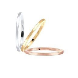 Elli Elli Ring Set Basic Stacking Trend Tricolor 925 Silber Ringe Damen
