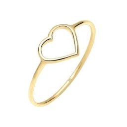 Elli PREMIUM Elli PREMIUM Ring Herz Trendsymbol Filigran 375 Gelbgold Ringe Damen