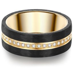 Trilani Ring Edelstahl Zirkonia in Gelbgold Ringe Damen