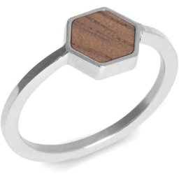 KERBHOLZ Damenring Edelstahl, Holz Ringe