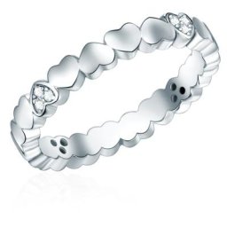 Rafaela Donata Ring Herz Sterling Silber Zirkonia in Silber Ringe Damen
