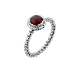 Nenalina Nenalina Ring Twisted Granat Edelstein Basic 925 Sterling Silber Ringe Damen