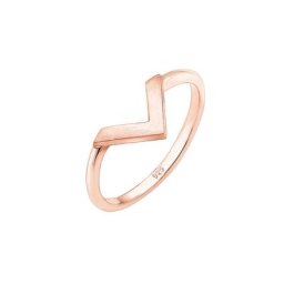 Elli Elli Ring Geo V-Form Basic Matt Minimal Trend 925 Silber Ringe Damen