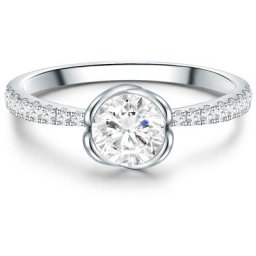 Trilani Ring Herz Sterling Silber Zirkonia in Silber Ringe Damen