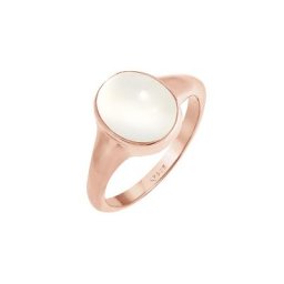 Elli Elli Ring Siegelring Mondstein Oval 925 Silber Ringe Damen