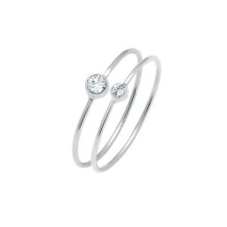 Elli Elli Ring Set Basic Trend Kristalle 925 Silber Ringe Damen