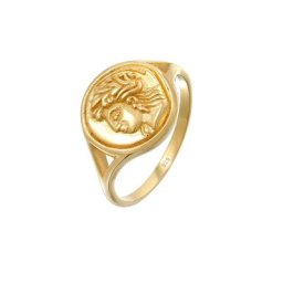 Elli Elli Ring Siegelring Coin Antik Münze 925 Silber Ringe Damen