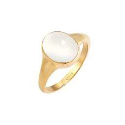 Elli Elli Ring Siegelring Mondstein Oval 925 Silber Ringe Damen
