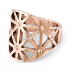 Pippa&Jean Ring Edelstahl Glassteine in Roségold Ringe Damen
