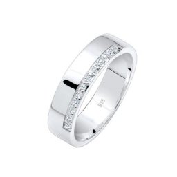 Elli DIAMONDS Elli DIAMONDS Ring Bandring Basic Diamanten (0.06 ct.) 925 Silber Ringe Damen