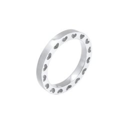Elli Elli Ring Bandring Herz Side Cut Out Valentin 925 Silber Ringe Damen