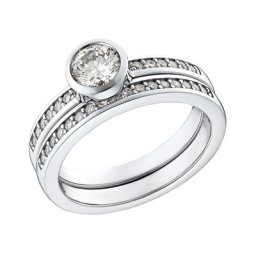 JOOP! Ring für Damen, 925 Sterling Silber, Zirkonia synth. Ringe