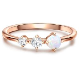 Glanzstücke München Ring Sterling Silber Zirkonia in Roségold Ringe Damen