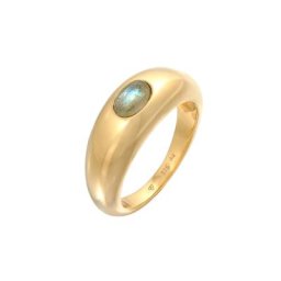 Elli PREMIUM Elli PREMIUM Ring Labradorit Edelstein Schlicht 925 Silber Ringe Damen