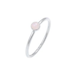 Elli Elli Ring Stapel Rosenquarz Edelstein 925er Silber vergoldet Ringe Damen