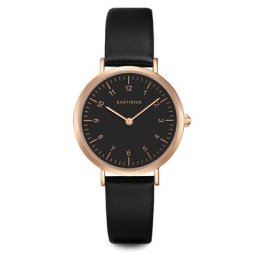 Eastside Quarzuhr Rosehill in Roségold Echtleder in Schwarz Damenuhren Damen