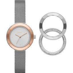 DKNY Uhren-Set Edelstahl Damenuhren Damen