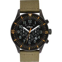 s.Oliver Chronograph Edelstahl Herrenuhren Herren