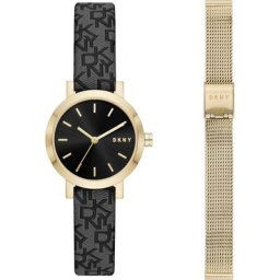 DKNY Uhren-Set inkl. Wechselarmband Edelstahl Damenuhren Damen