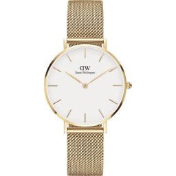 Daniel Wellington Petite Evergold White Damenuhren Schwarz Damen