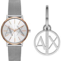 Armani Exchange Uhren-Set Edelstahl Schmuck-Set Damen