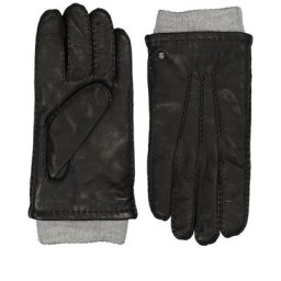 ROECKL Handschuhe Metz für Herren mit Strickbündchen Black Grey