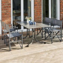 Gartenmöbel-Set Paulo mit 4 Klappsesseln und Klapptisch, 160x90 cm
