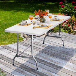 Klapptisch Stabilo, mit Kunststoffauflage und praktischem Tragegriff, ca. 180x72x75 cm