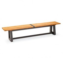 Bank Campione 220x40cm, anthrazit/teak