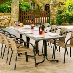Alu- Stapelsessel Comfort, natur