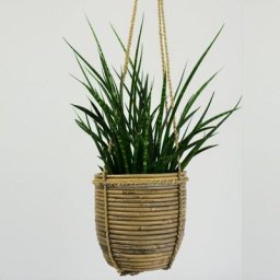 Pflanzampel aus Rattan, 18x16 cm