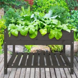 Balkonhochbeet Big-Comfortline, Anthrazit, 120x80x78cm, Komplettset