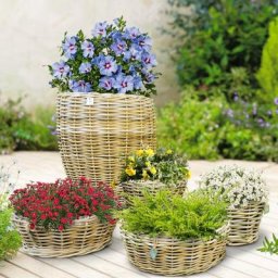 Pflanzkübel Vase-Rattan, 40x46 cm