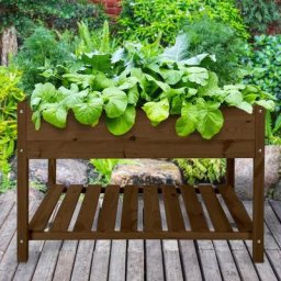 Balkonhochbeet Big-Comfortline, Braun, 120x80x78cm, Komplettset