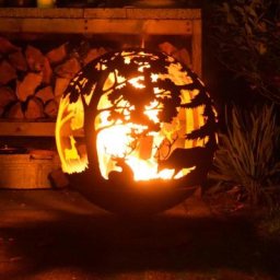 Feuerball Lasercut Waldlandschaft